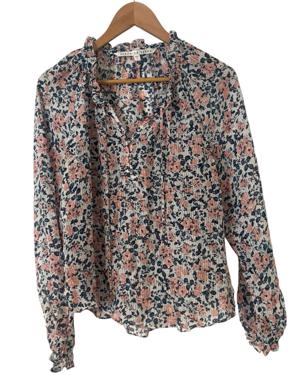 Veronica Beard Antonette Silk Floral Blouse - Picture 2 of 4